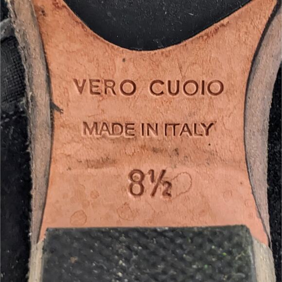 Aquatalia Ankle Boots Womens 8.5 Black Suede Low Heel Pointy Toe Zipper Booties - Picture 3 of 13